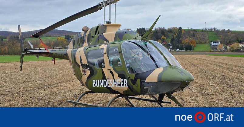 Bundesheer-Hubschrauber musste in Feld notlanden