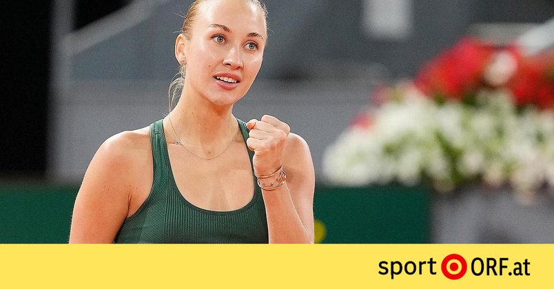 Tennis: Potapova stürmt in Rom ins Achtelfinale