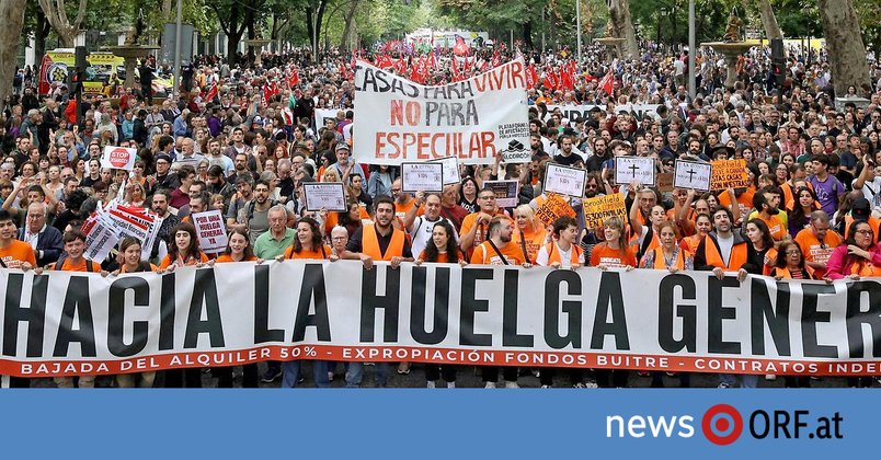 Erneut Proteste in Spanien: Zehntausende forderten mehr Wohnraum