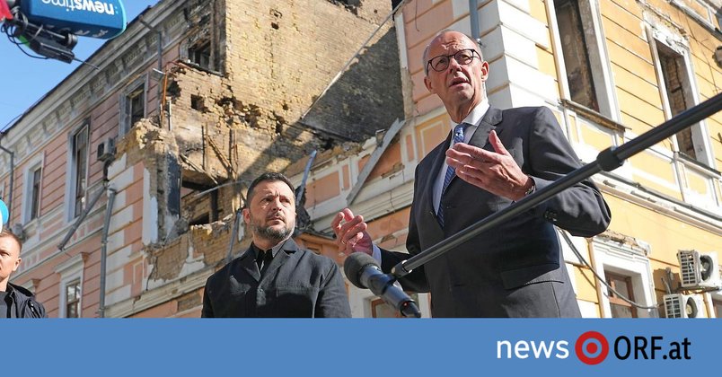 Kiew: Russische Angriffe überschatten Merz-Besuch